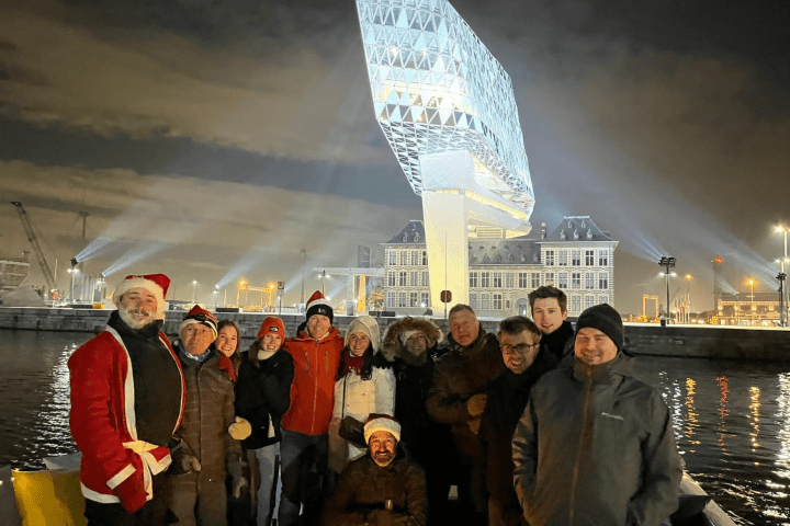 a group of people posing for the camera