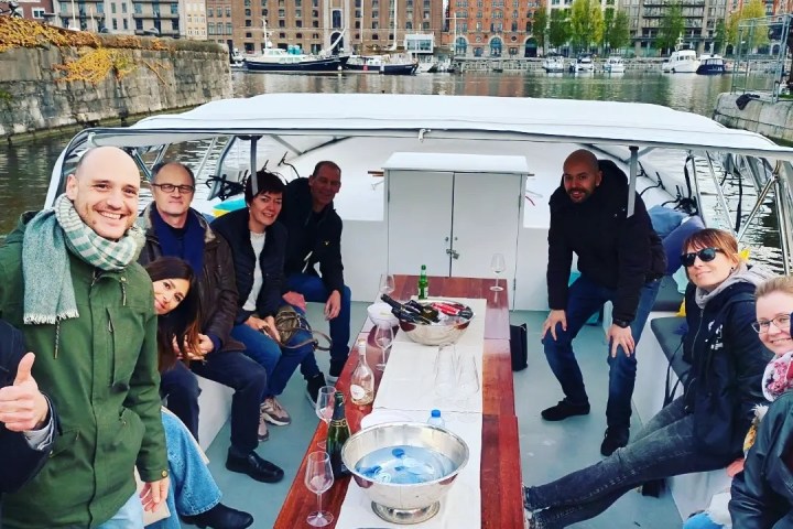 a group of people posing for the camera