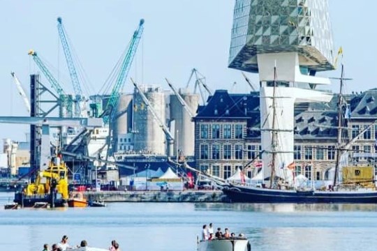 a large ship in a body of water